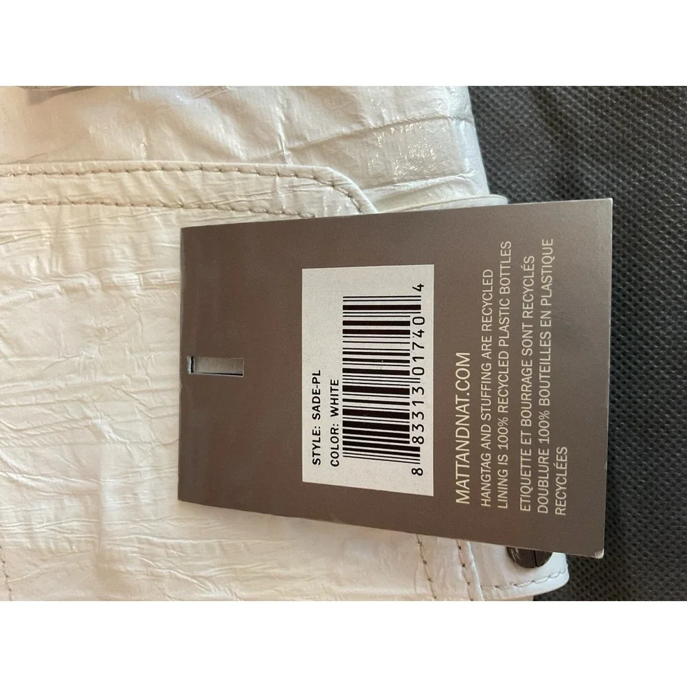 Matt & Nat White SadeClutch Handbag Vegan Leather Cruelty‎ Free New NWT